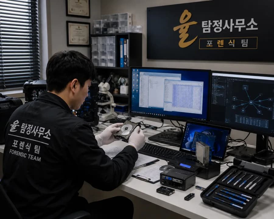 김해흥신소 율탐정사무소 디지털 포렌식 분석 장비